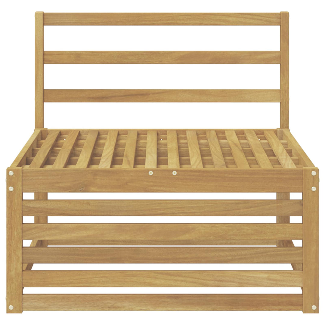 Udendørs Mellem Sofa Massivt Akacietræ Hvid 83 x 79 x 73 cm