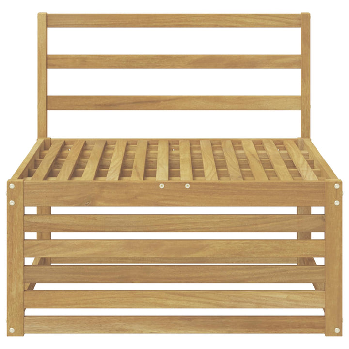 Udendørs Mellem Sofa Massivt Akacietræ Hvid 83 x 79 x 73 cm
