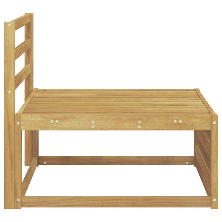 Udendørs Mellem Sofa Massivt Akacietræ Hvid 83 x 79 x 73 cm