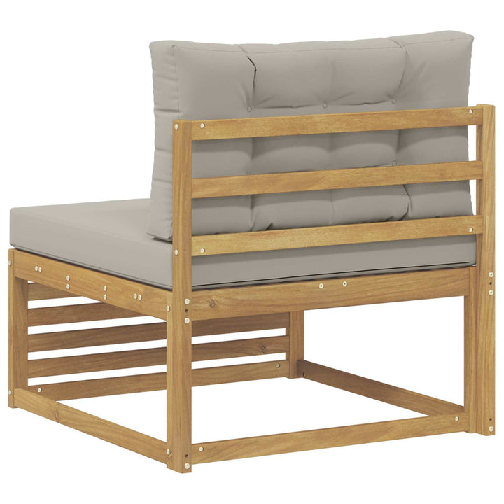 Udendørs Mellem Sofa Massivt Akacietræ Hvid