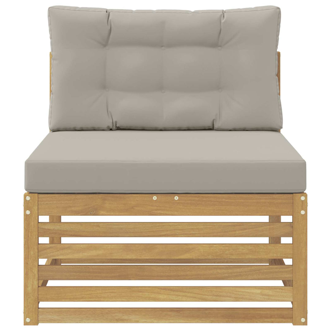 Udendørs Mellem Sofa Massivt Akacietræ Hvid