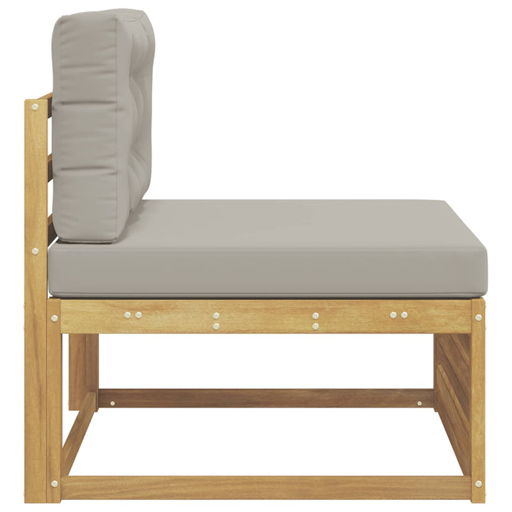 Udendørs Mellem Sofa Massivt Akacietræ Hvid