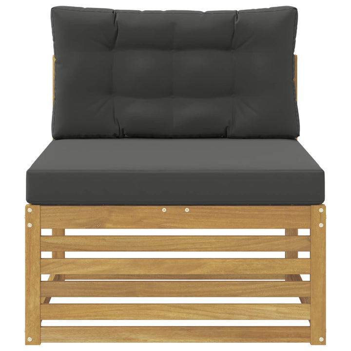Udendørs Mellem Sofa Massivt Akacietræ Hvid