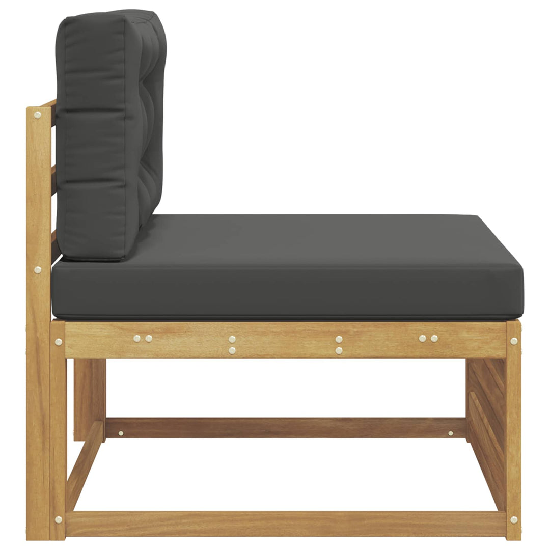 Udendørs Mellem Sofa Massivt Akacietræ Hvid