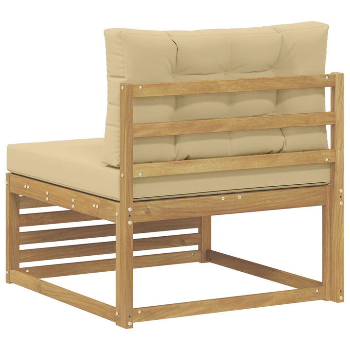 Udendørs Mellem Sofa Massivt Akacietræ Hvid