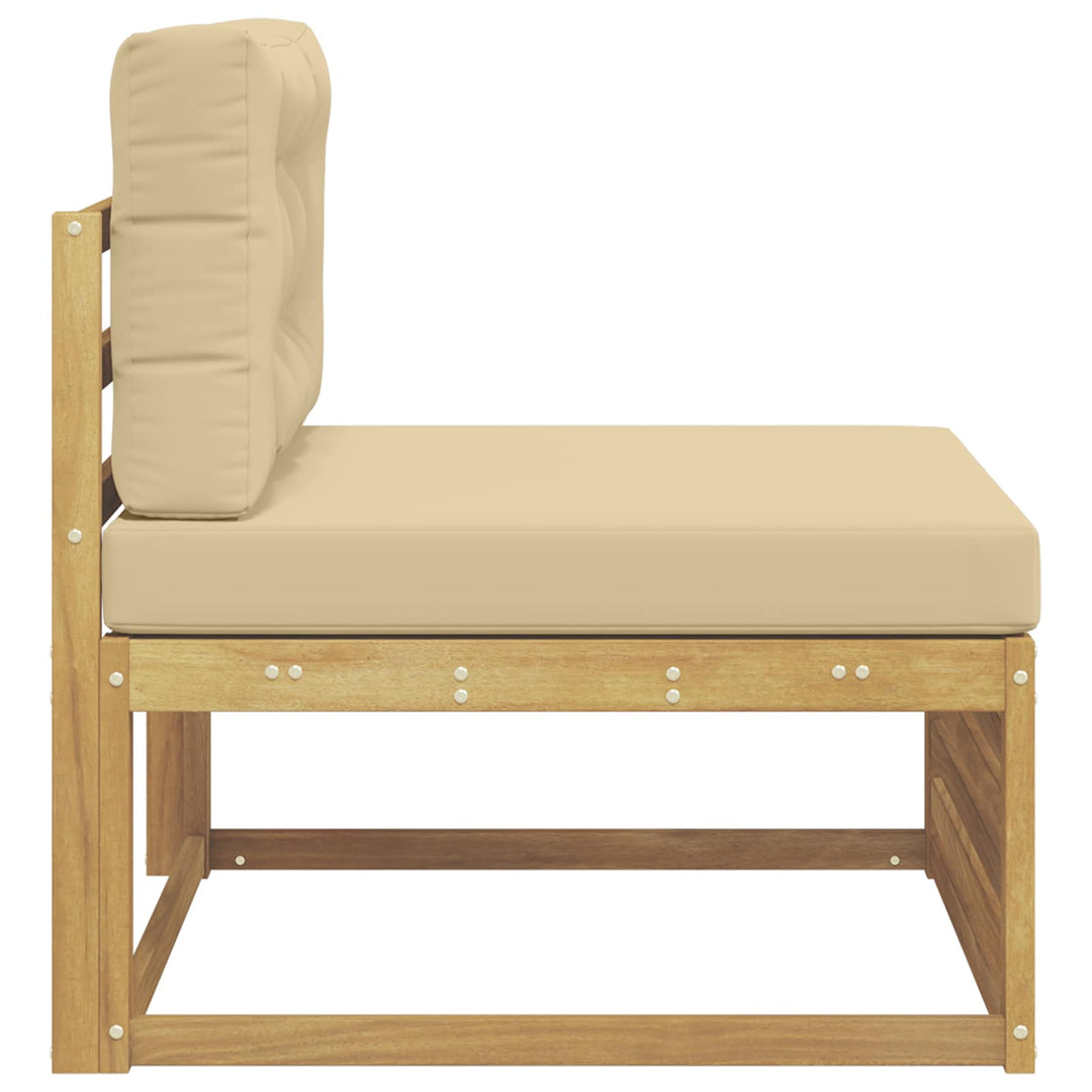 Udendørs Mellem Sofa Massivt Akacietræ Hvid