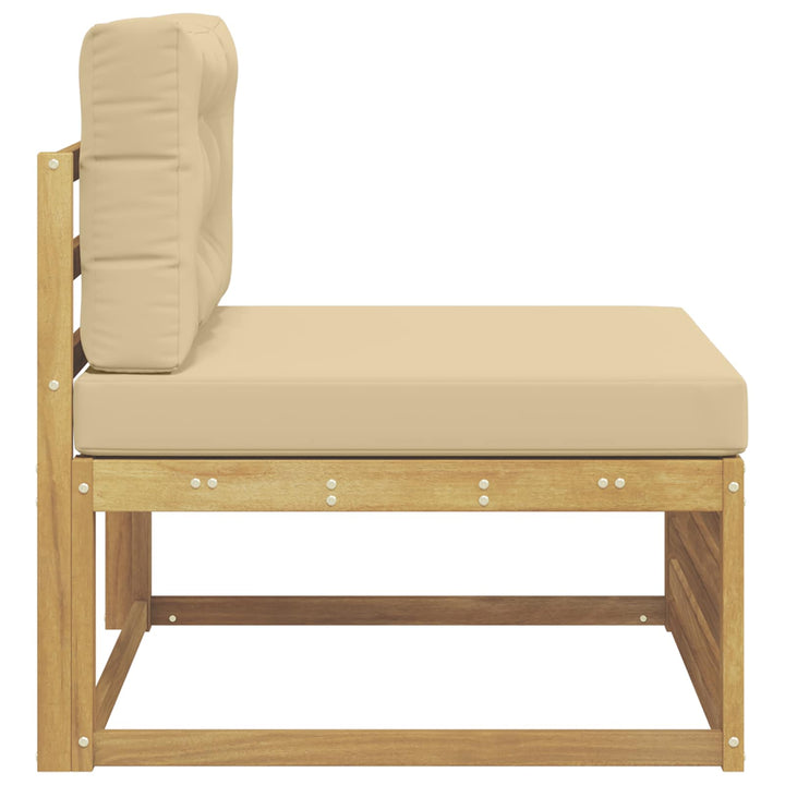 Udendørs Mellem Sofa Massivt Akacietræ Hvid