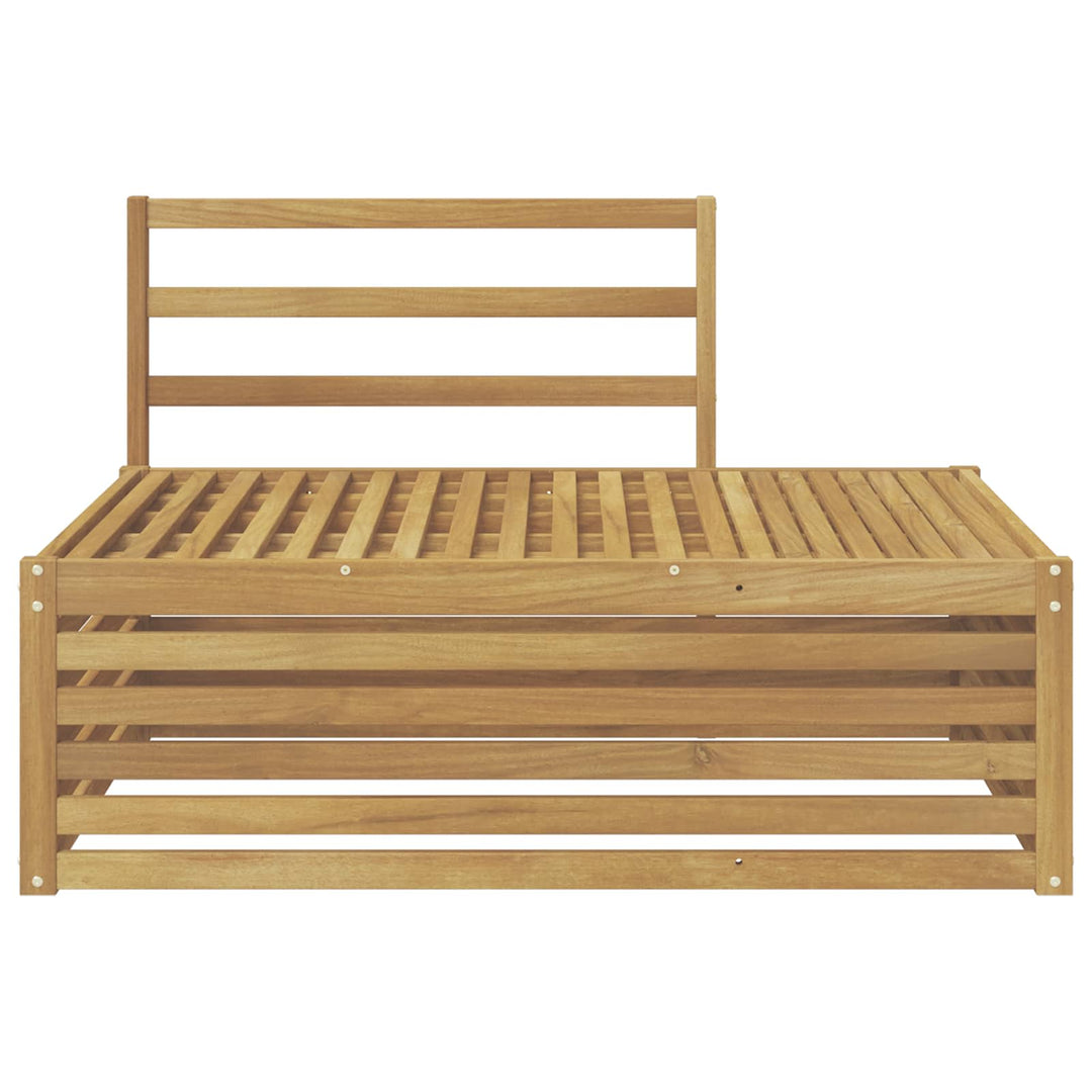 Udendørs end sofa Hvid 115 x 83 x 73 cm Massivt Akacietræ