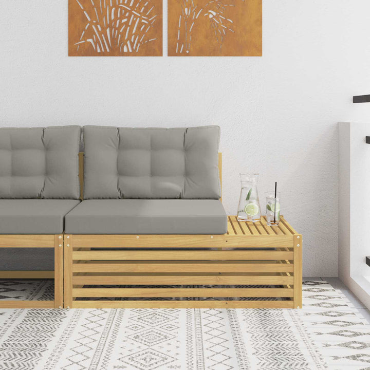 Udendørs Modulsofa Hvid 115 x 83 x 73 cm Massivt Akacietræ