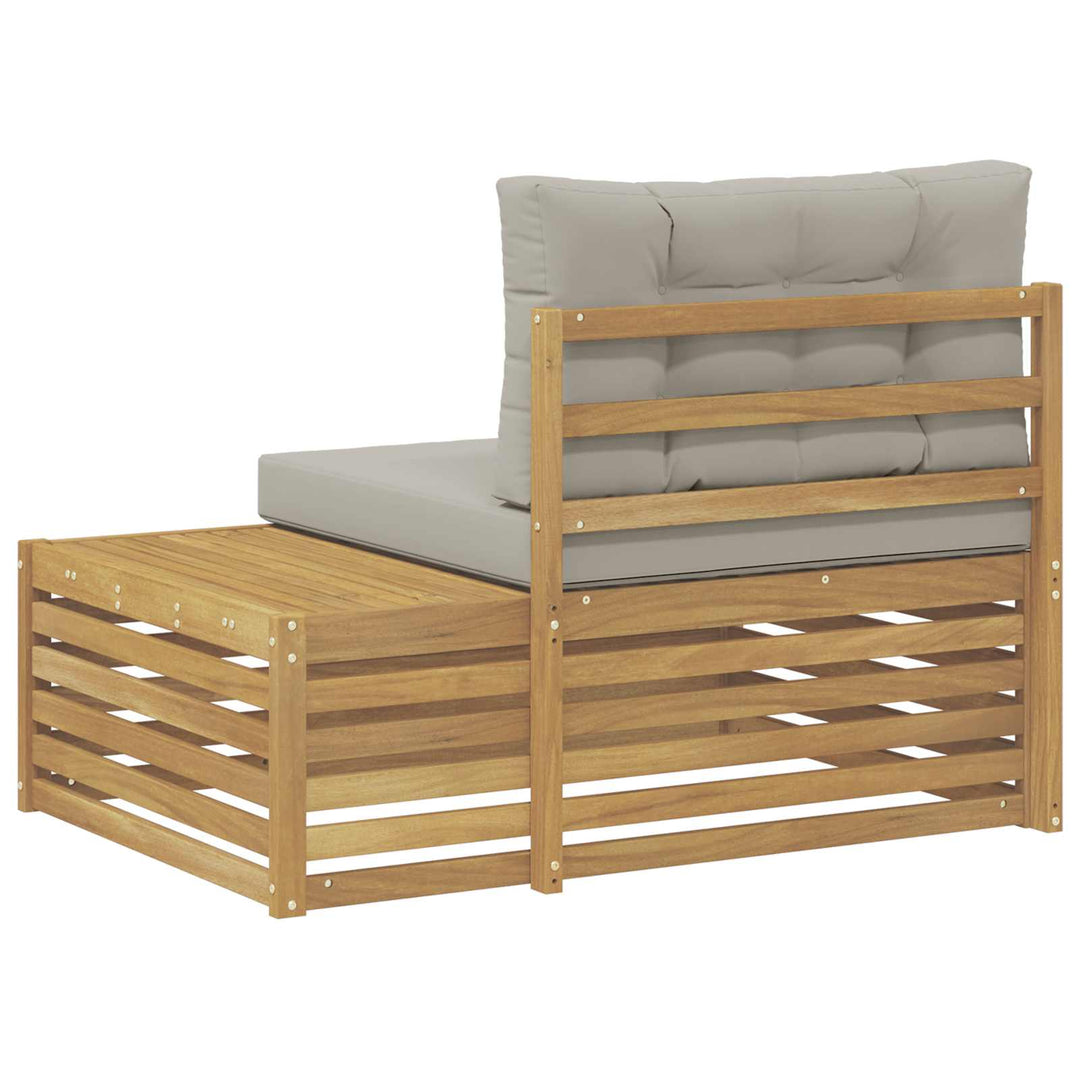 Udendørs Modulsofa Hvid 115 x 83 x 73 cm Massivt Akacietræ