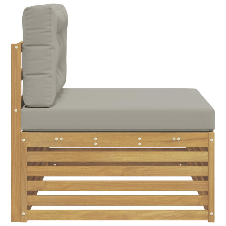 Udendørs Modulsofa Hvid 115 x 83 x 73 cm Massivt Akacietræ