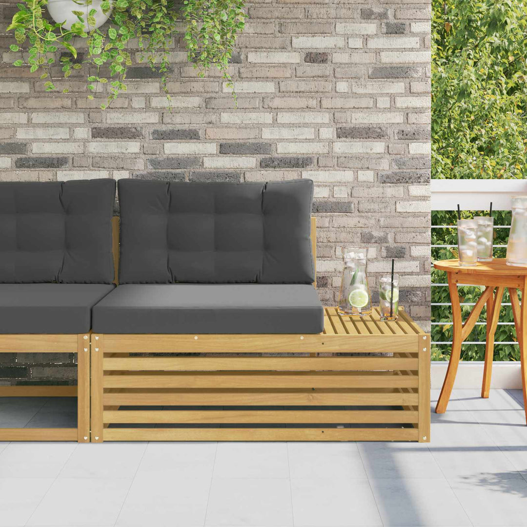 Udendørs Modulsofa Hvid 115 x 83 x 73 cm Massivt Akacietræ