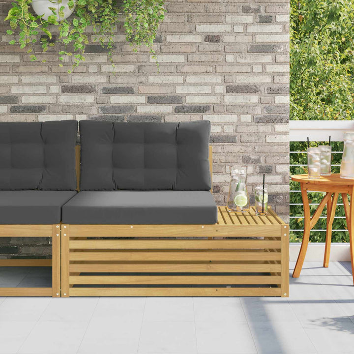 Udendørs Modulsofa Hvid 115 x 83 x 73 cm Massivt Akacietræ