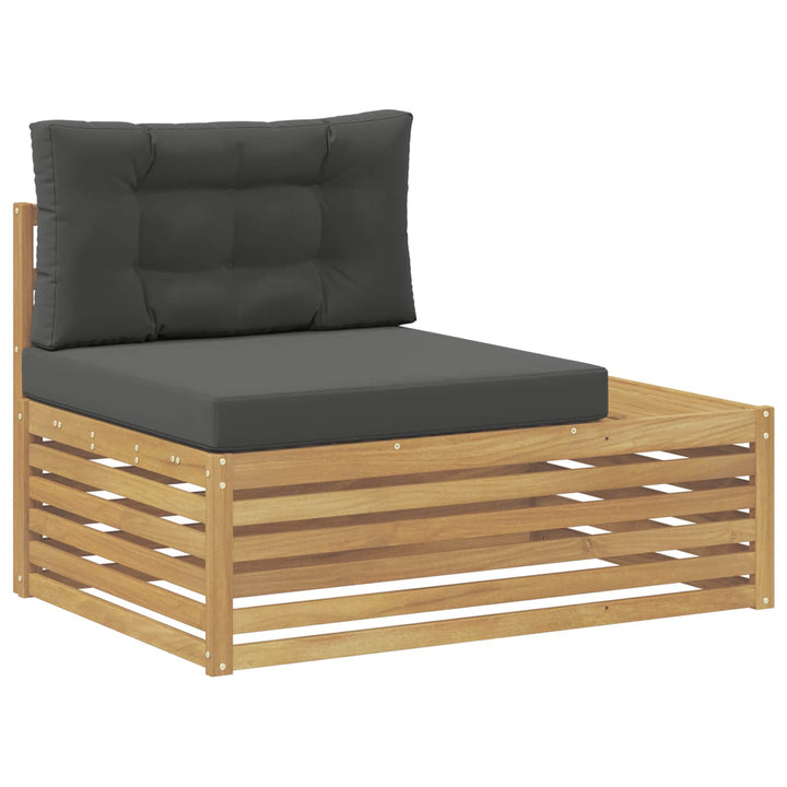 Udendørs Modulsofa Hvid 115 x 83 x 73 cm Massivt Akacietræ