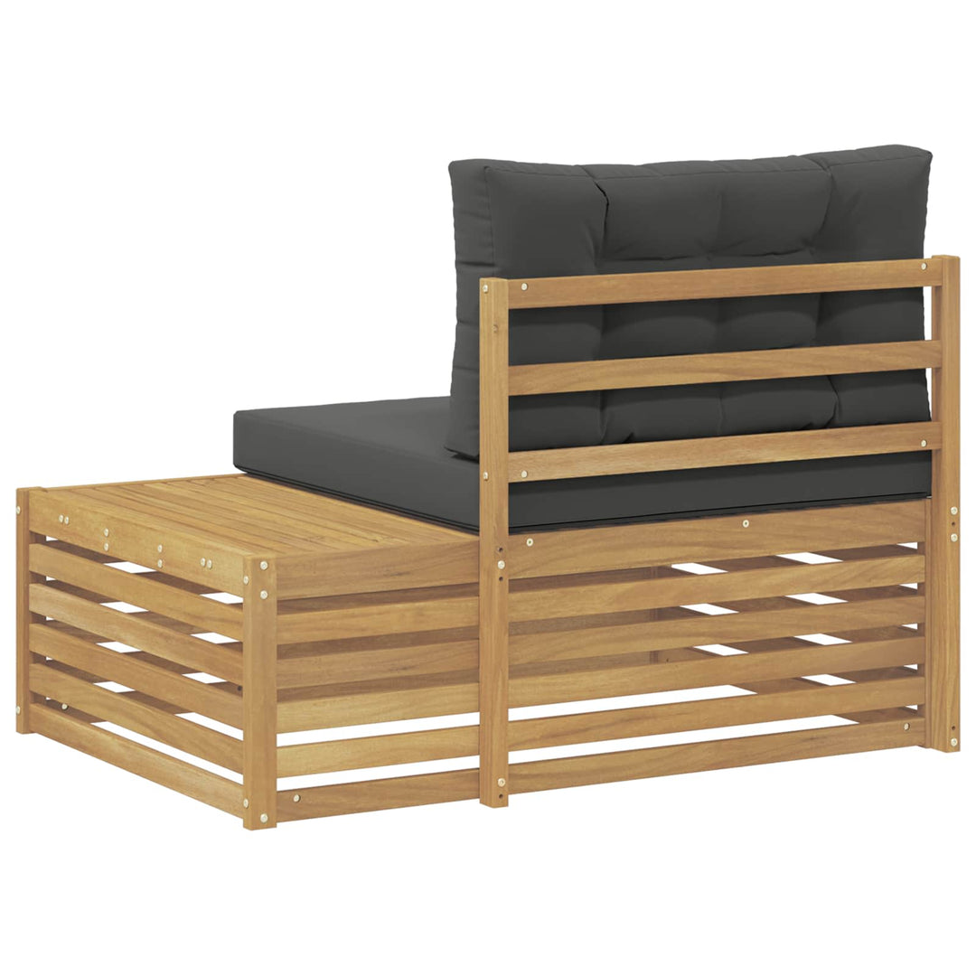 Udendørs Modulsofa Hvid 115 x 83 x 73 cm Massivt Akacietræ