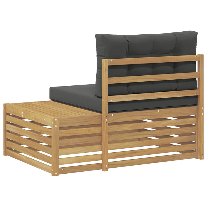 Udendørs Modulsofa Hvid 115 x 83 x 73 cm Massivt Akacietræ