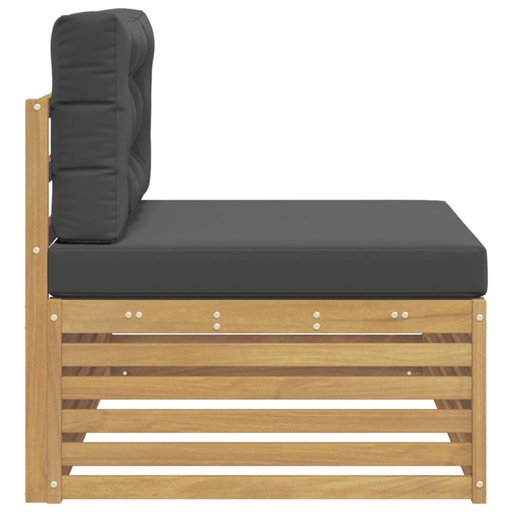 Udendørs Modulsofa Hvid 115 x 83 x 73 cm Massivt Akacietræ