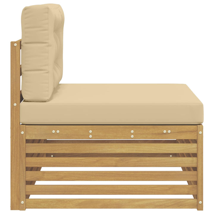 Udendørs Modulsofa Hvid 115 x 83 x 73 cm Massivt Akacietræ