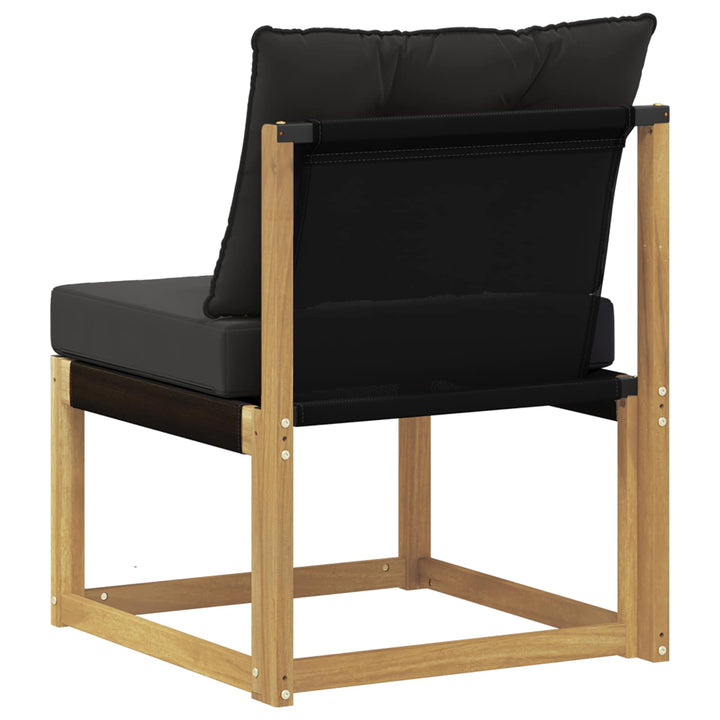 Udendørs Mellem Sofa Massivt akacietræ og Textilene-stof Hvid
