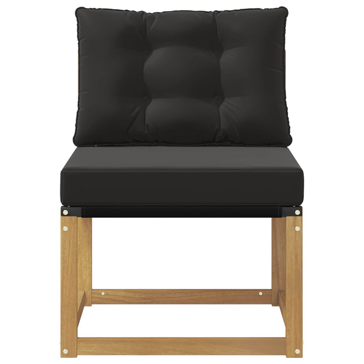 Udendørs Mellem Sofa Massivt akacietræ og Textilene-stof Hvid