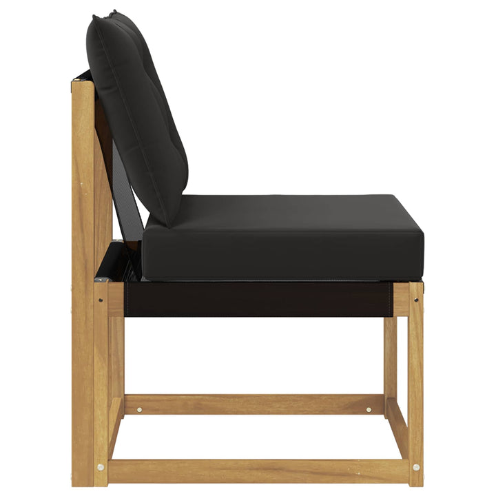 Udendørs Mellem Sofa Massivt akacietræ og Textilene-stof Hvid
