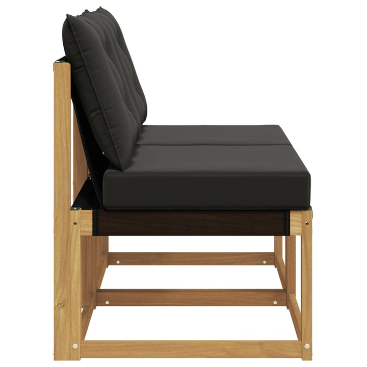 2 stk. Udendørs Mellem Sofa Massivt akacietræ og Textilene-stof