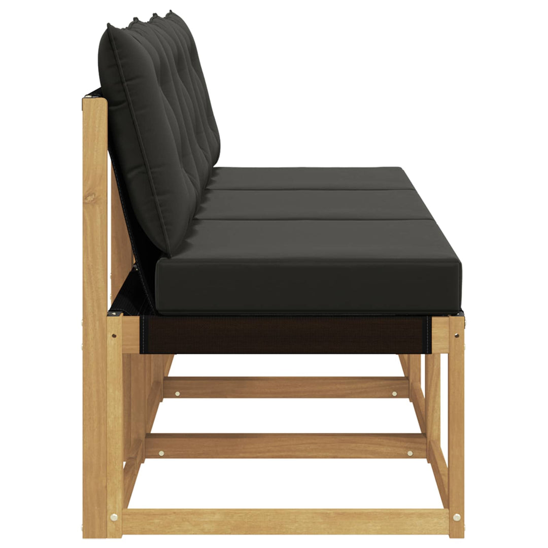3 stk. Udendørs Mellem Sofa Massivt akacietræ og Textilene-stof