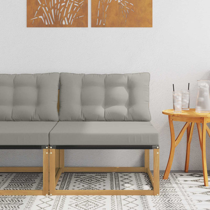 Udendørs Mellem Sofa med pude Hvid 79 x 83 x 73 cm stål