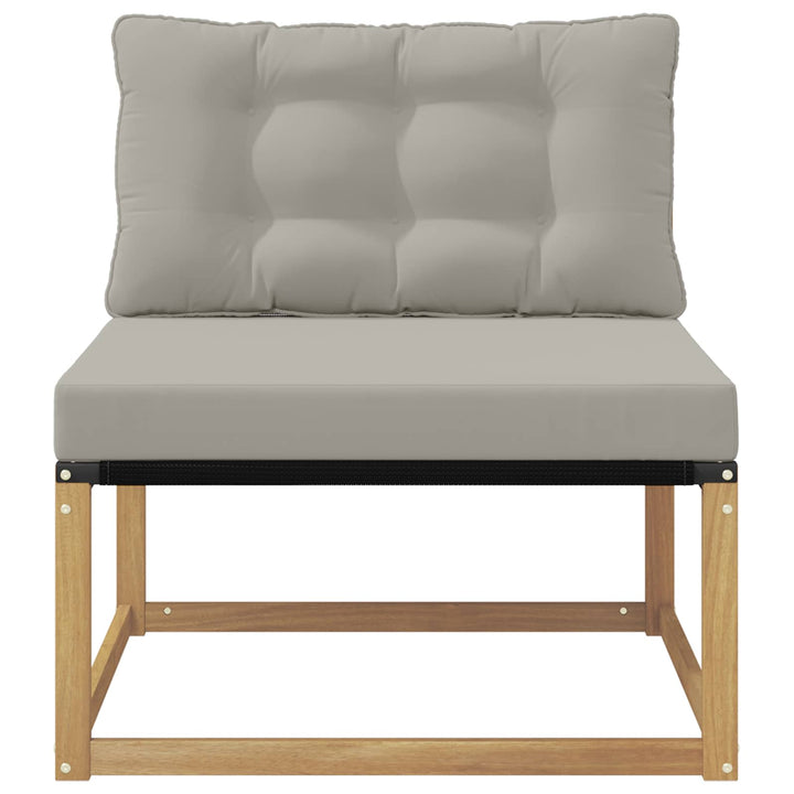 Udendørs Mellem Sofa med pude Hvid 79 x 83 x 73 cm stål