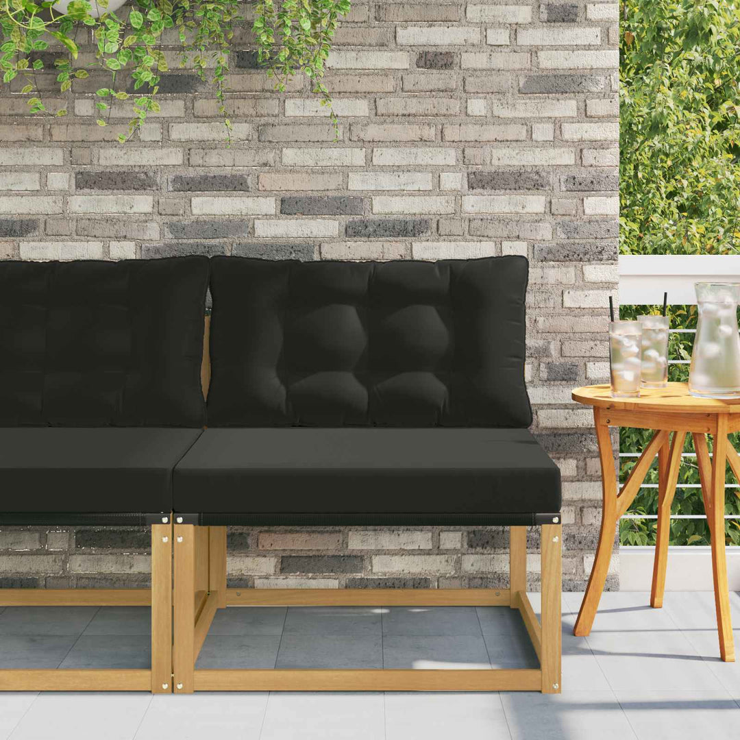 Udendørs Mellem Sofa med pude Hvid 79 x 83 x 73 cm stål