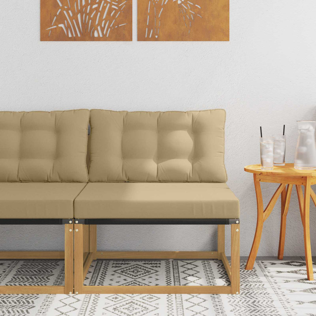 Udendørs Mellem Sofa med pude Hvid 79 x 83 x 73 cm stål
