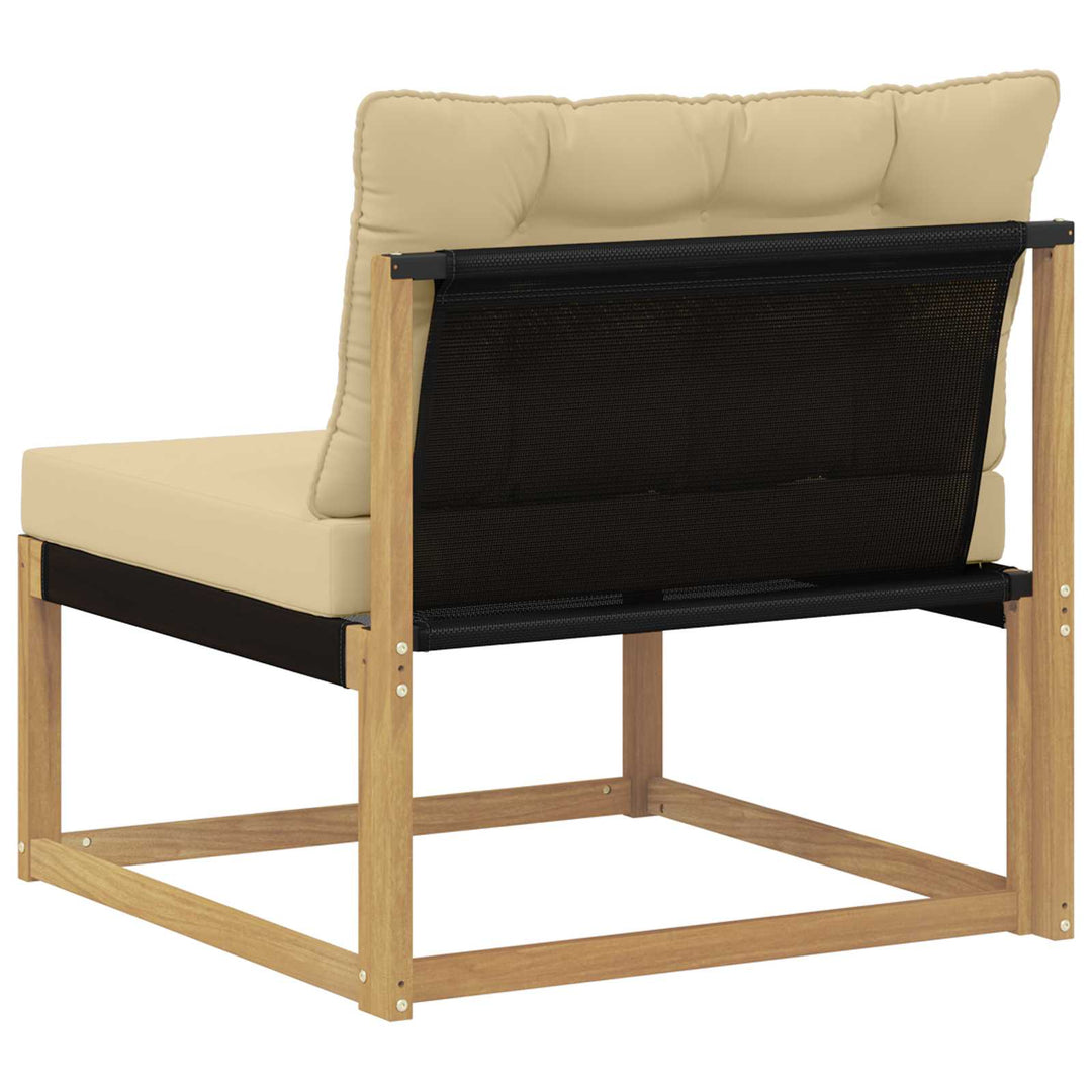 Udendørs Mellem Sofa med pude Hvid 79 x 83 x 73 cm stål