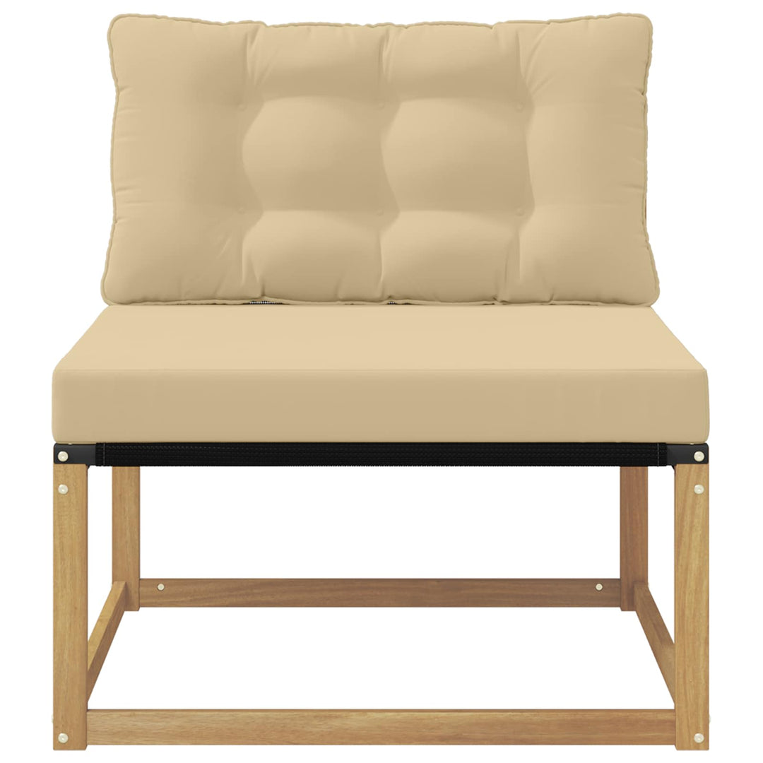 Udendørs Mellem Sofa med pude Hvid 79 x 83 x 73 cm stål