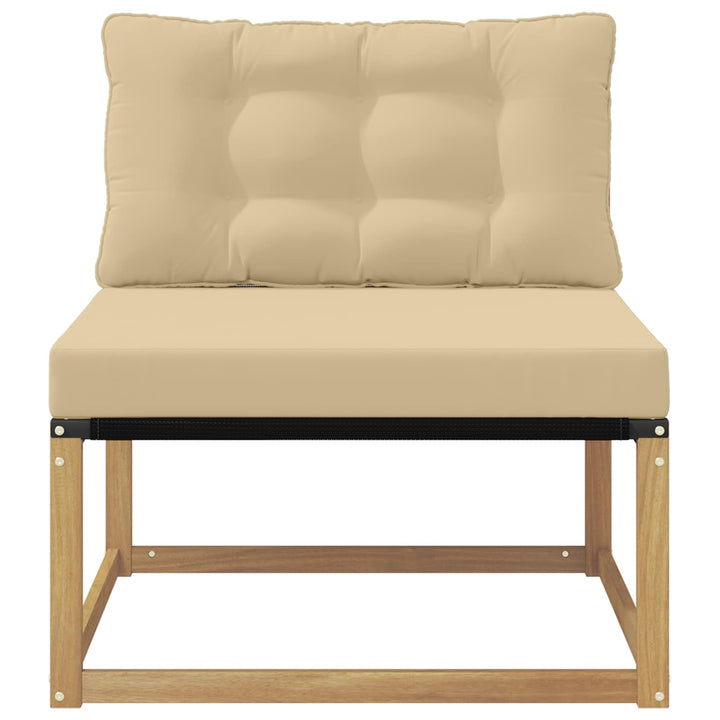 Udendørs Mellem Sofa med pude Hvid 79 x 83 x 73 cm stål