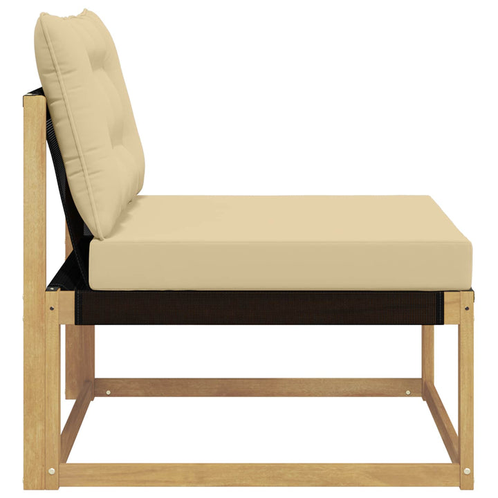 Udendørs Mellem Sofa med pude Hvid 79 x 83 x 73 cm stål
