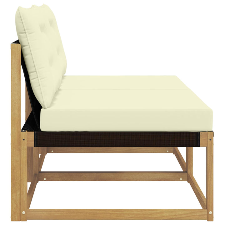Udendørs Mellem Sofa Massivt Akacietræ Hvid
