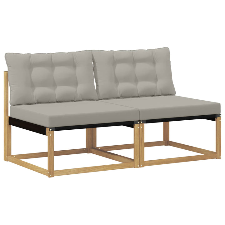Udendørs Mellem Sofa Massivt Akacietræ Hvid