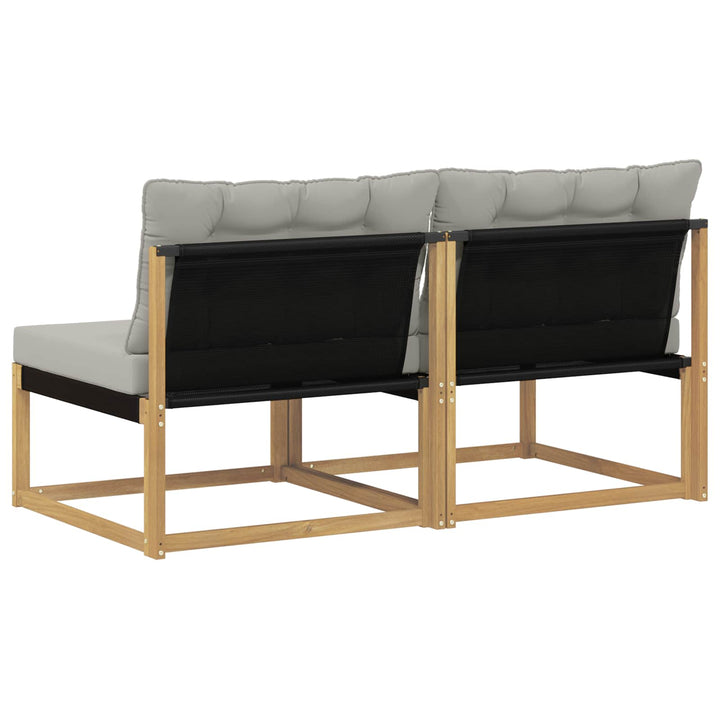 Udendørs Mellem Sofa Massivt Akacietræ Hvid