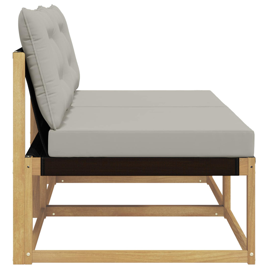 Udendørs Mellem Sofa Massivt Akacietræ Hvid