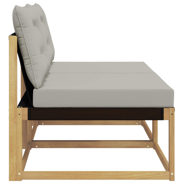 Udendørs Mellem Sofa Massivt Akacietræ Hvid