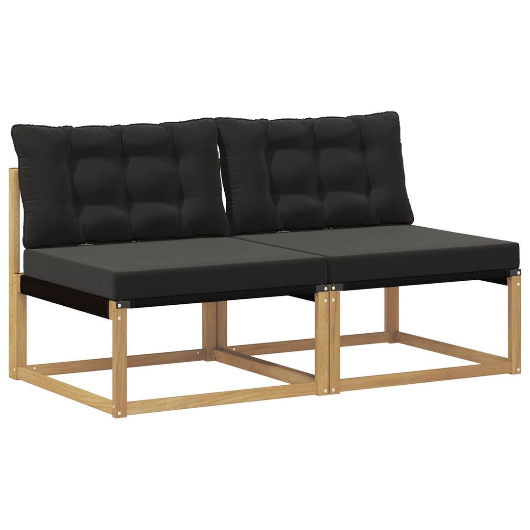Udendørs Mellem Sofa Massivt Akacietræ Hvid