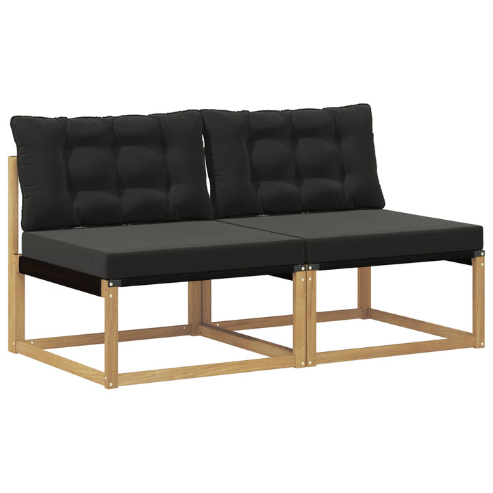 Udendørs Mellem Sofa Massivt Akacietræ Hvid