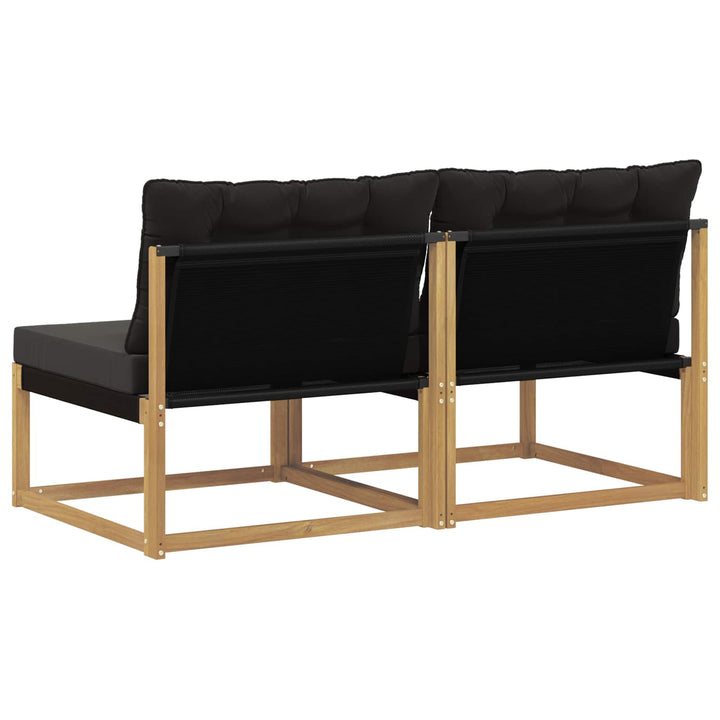 Udendørs Mellem Sofa Massivt Akacietræ Hvid