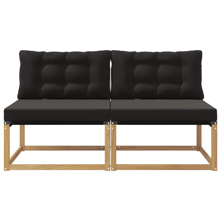 Udendørs Mellem Sofa Massivt Akacietræ Hvid