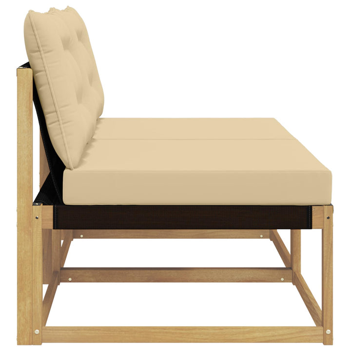 Udendørs Mellem Sofa Massivt Akacietræ Hvid