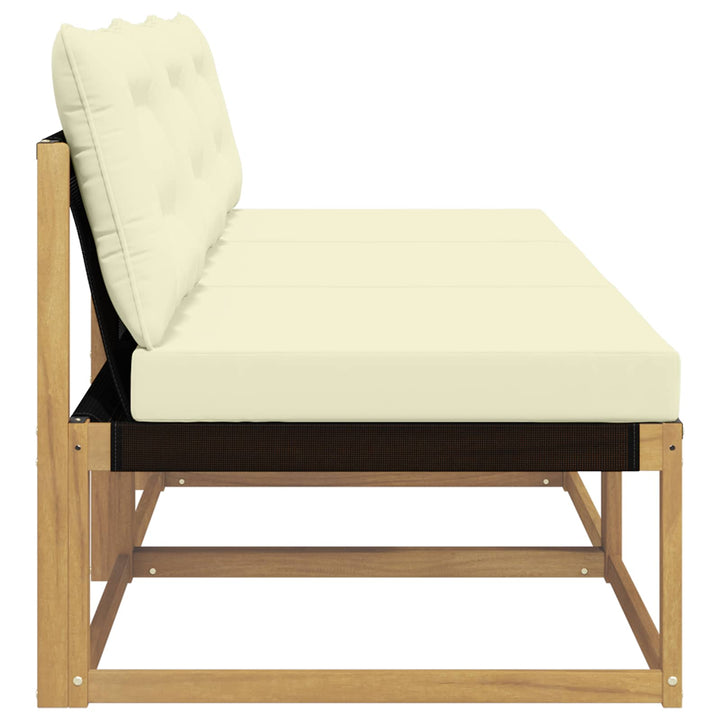 Udendørs Mellem Sofa Massivt Akacietræ Hvid