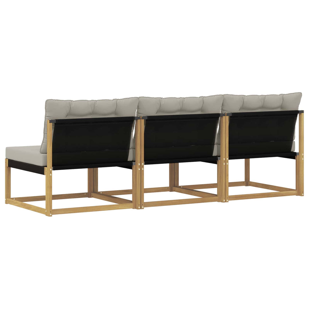 Udendørs Mellem Sofa Massivt Akacietræ Hvid