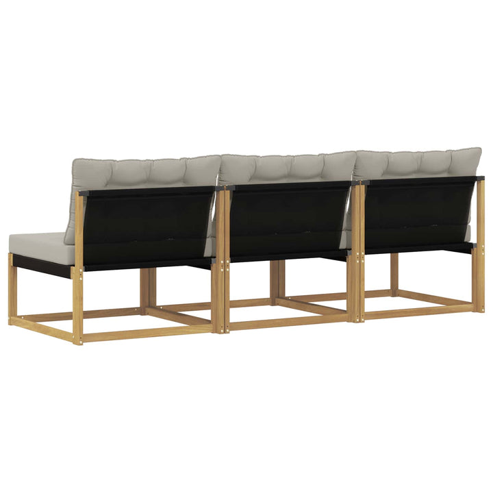 Udendørs Mellem Sofa Massivt Akacietræ Hvid