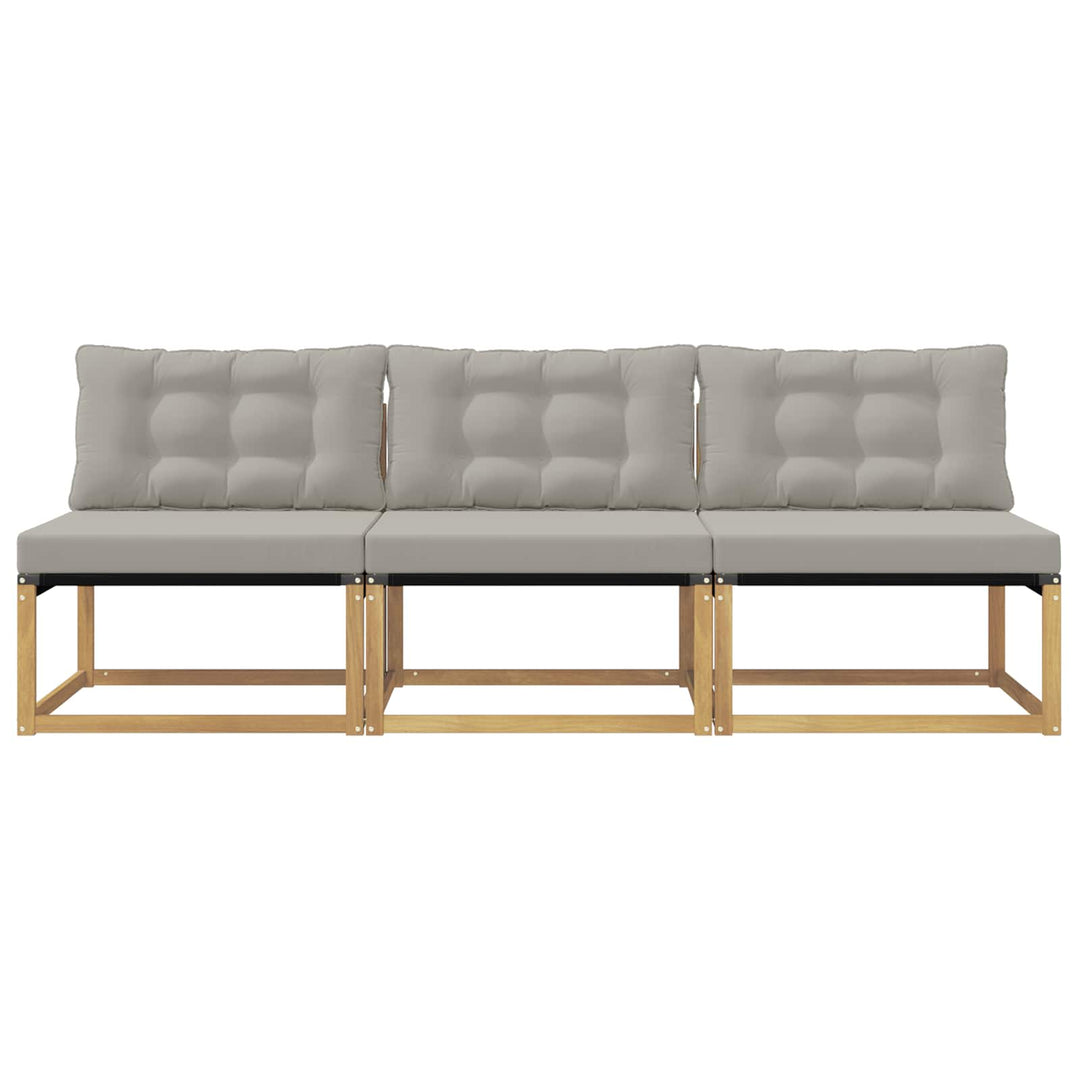Udendørs Mellem Sofa Massivt Akacietræ Hvid