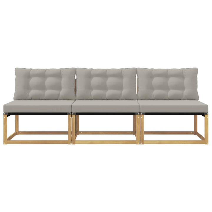 Udendørs Mellem Sofa Massivt Akacietræ Hvid